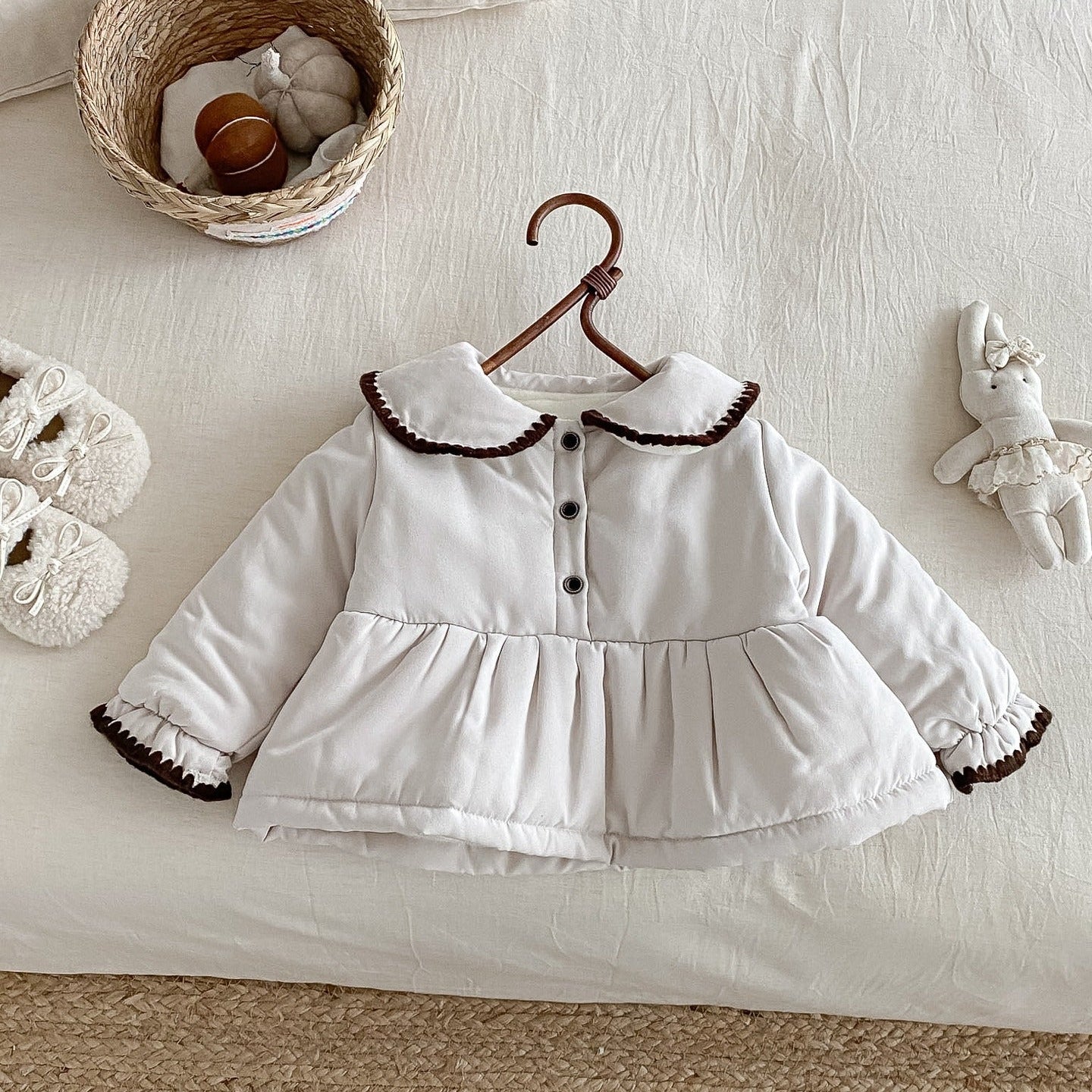 【BABY】中綿裾フリルガーリージャケット