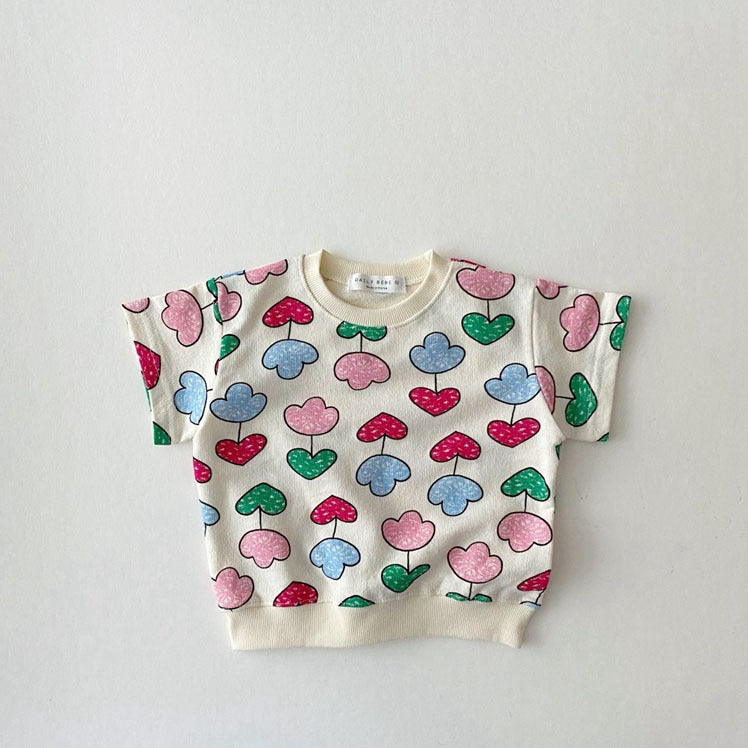 【BABY】夏カラフル総柄セットアップ(Tシャツ＆短パン)