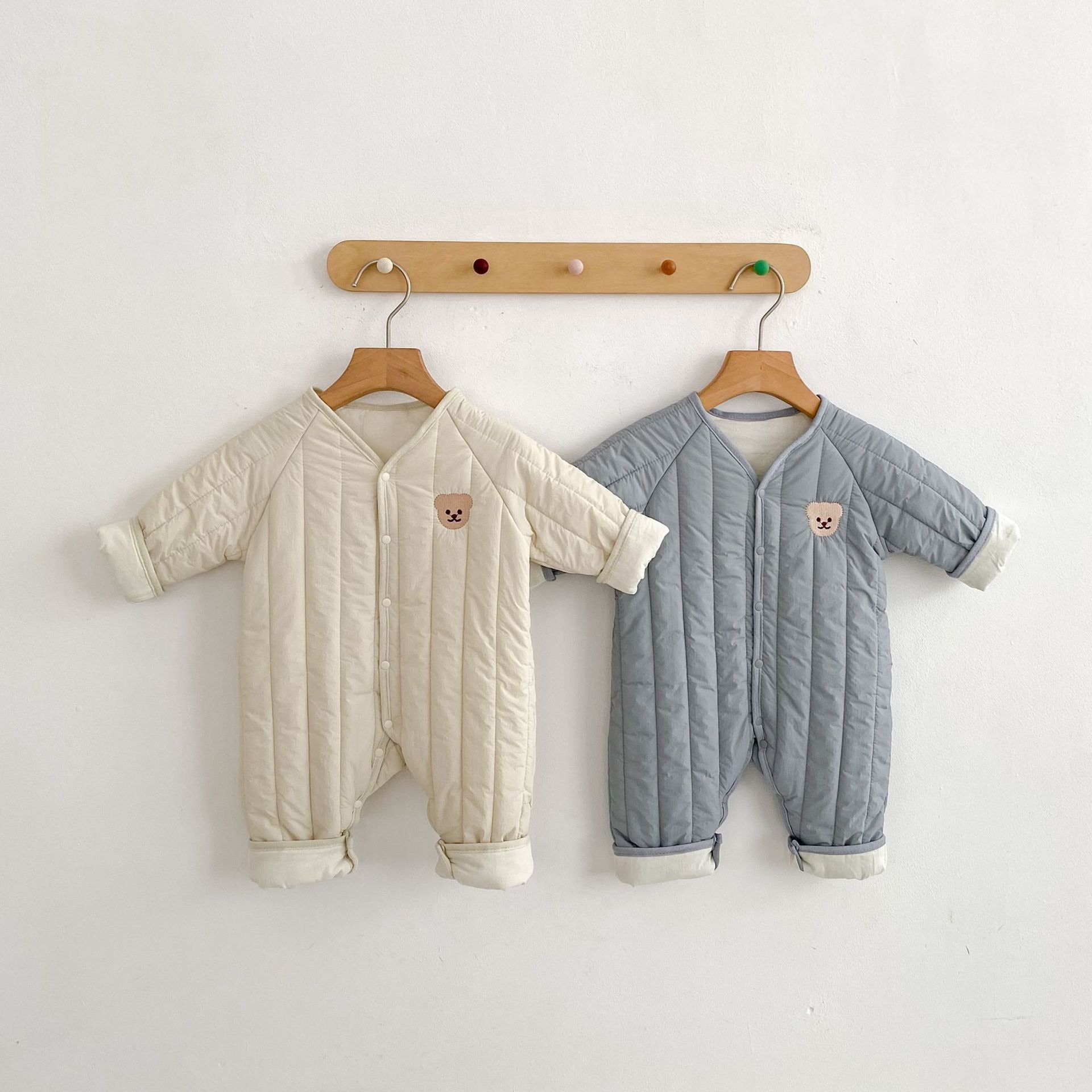 【BABY】くまさんキルティングカバオール（66〜90cm）