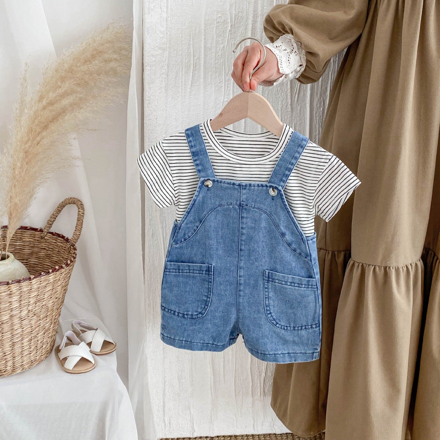 【BABY】夏のボーダーデニムセットアップ
