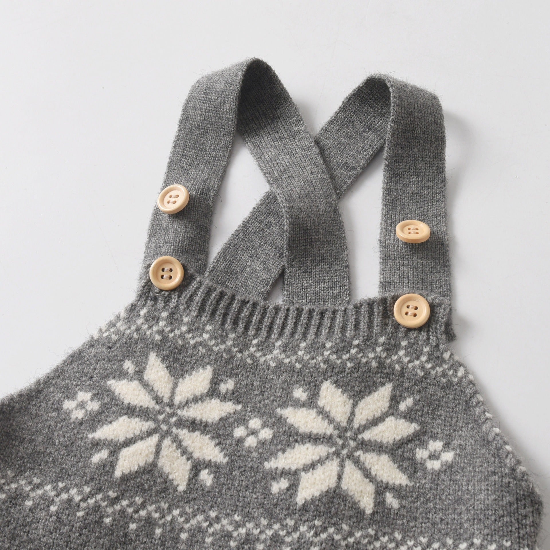 【BABY】ノルディック柄ニットオーバーオール