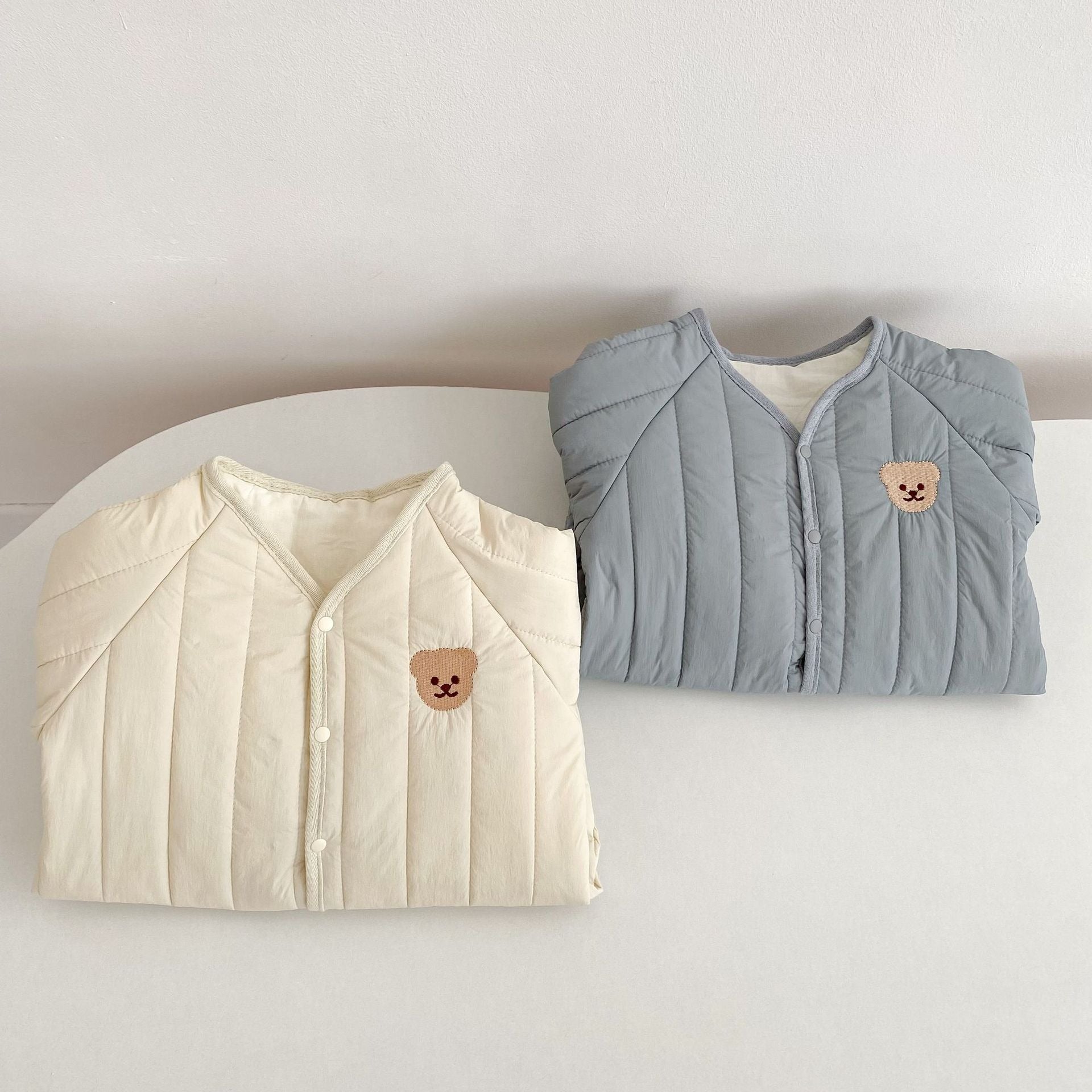 【BABY】くまさんキルティングカバオール（66〜90cm）