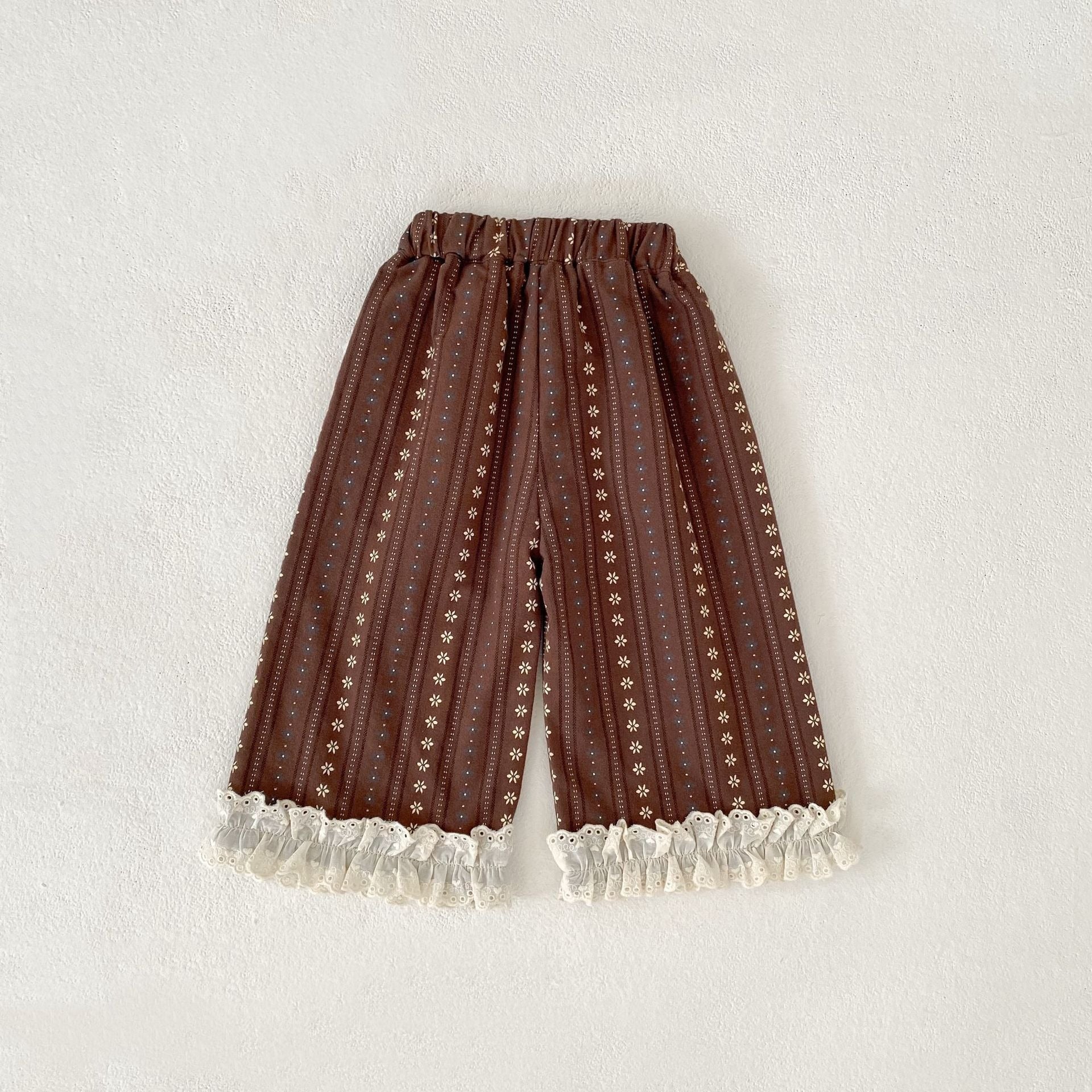 【BABY】レトロフリル付きワイドパンツ