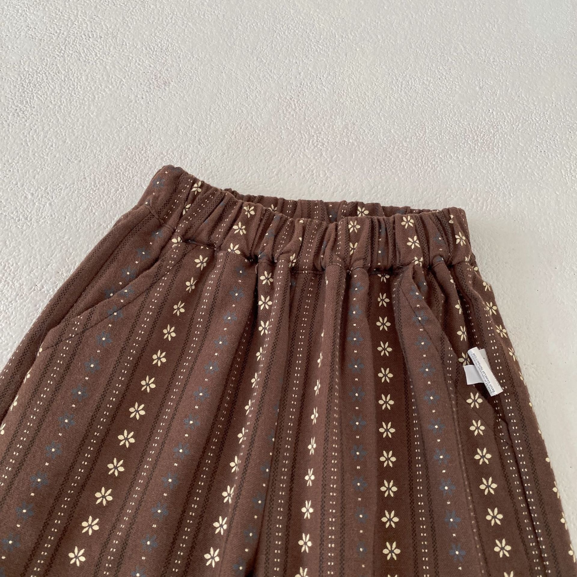 【BABY】レトロフリル付きワイドパンツ