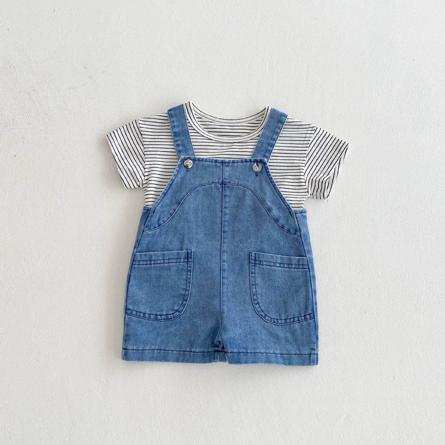 【BABY】夏のボーダーデニムセットアップ