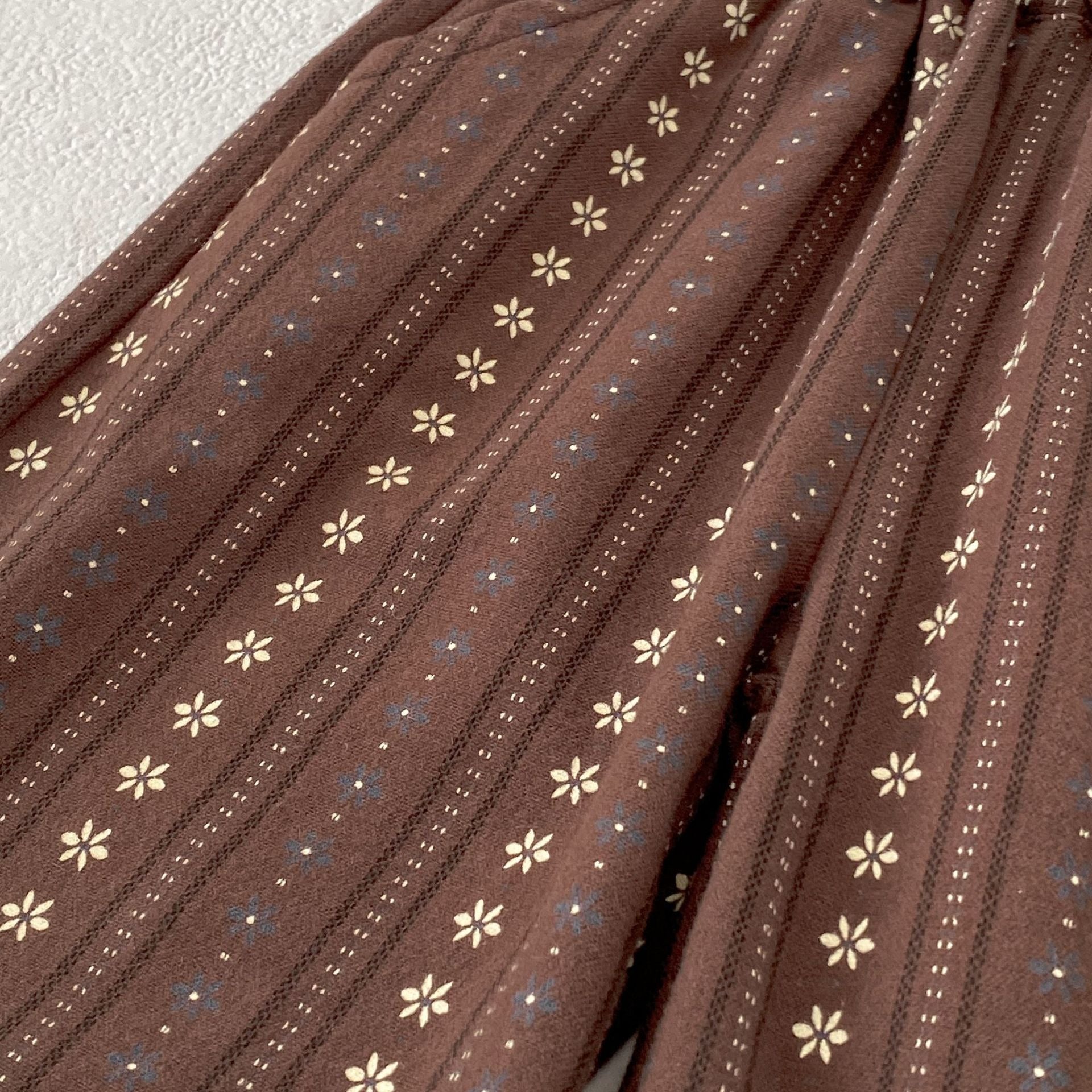 【BABY】レトロフリル付きワイドパンツ