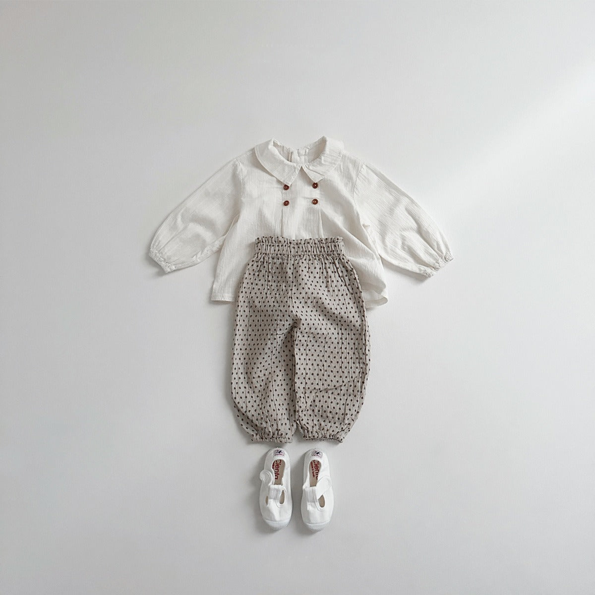 【BABY】フロントボタンふんわりブラウス