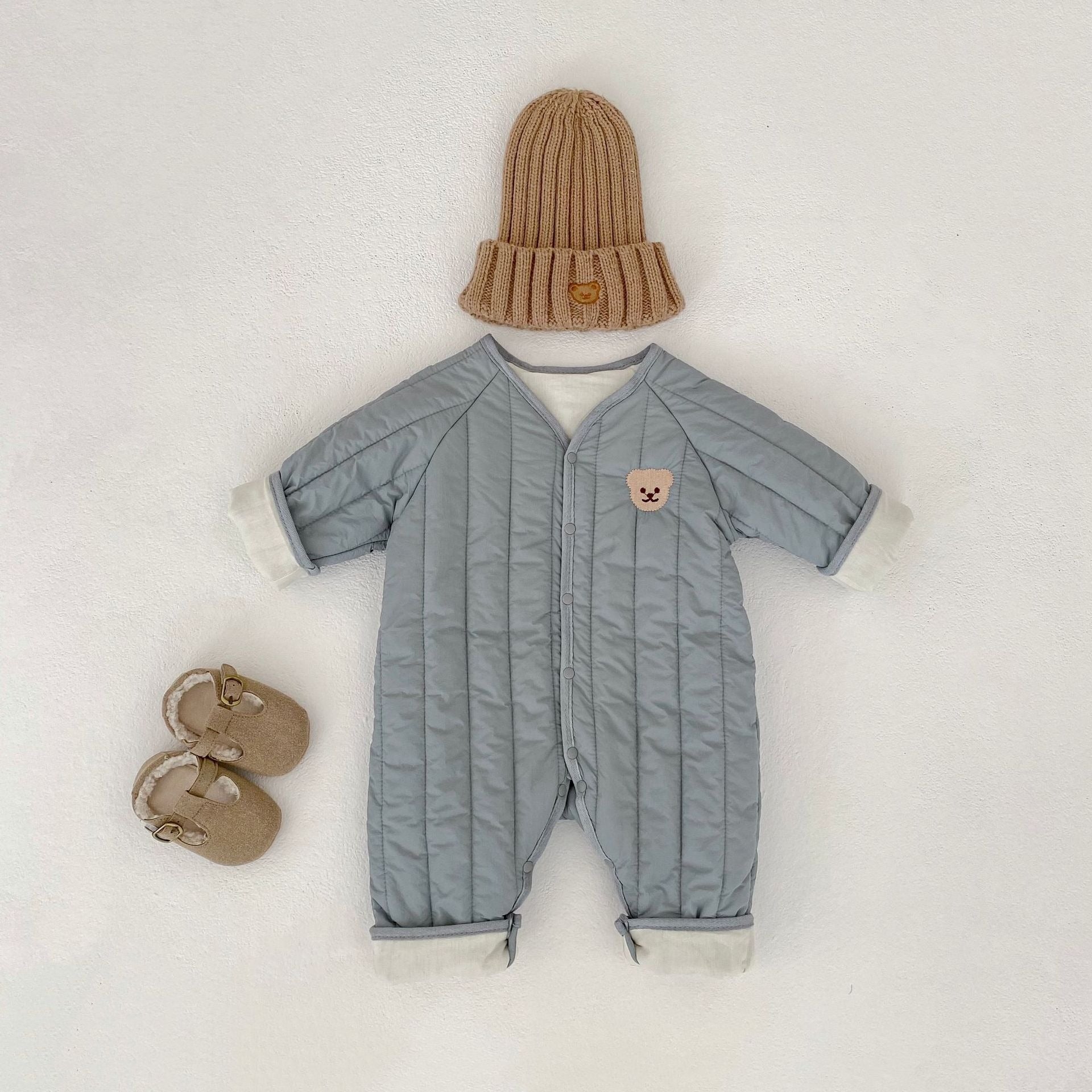 【BABY】くまさんキルティングカバオール（66〜90cm）