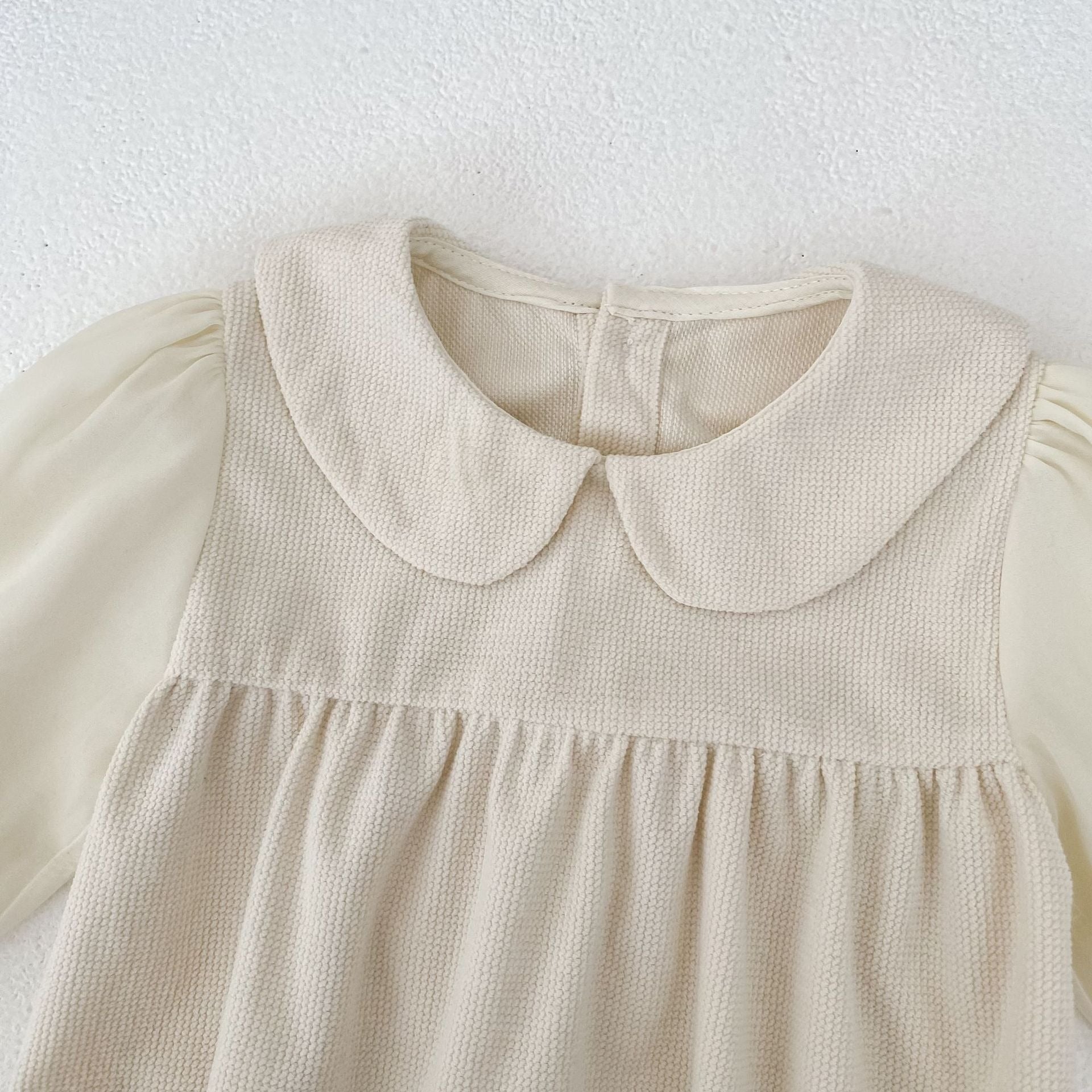 【BABY】ヴィンテージワンカラーロンパース（2色展開）