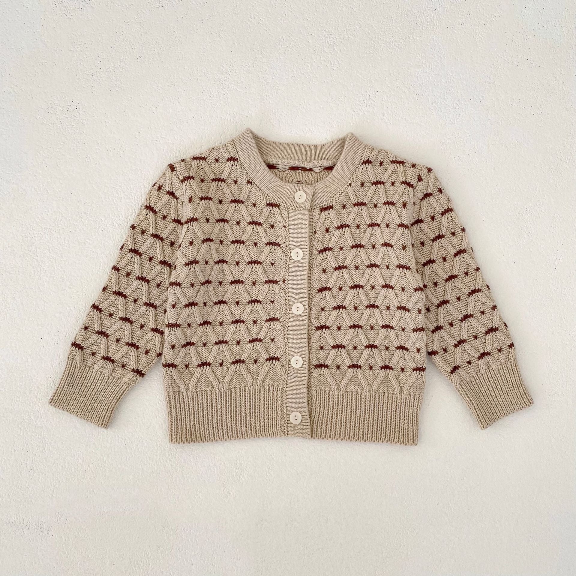 【BABY】ナチュラルニットカーディガン/サロペット