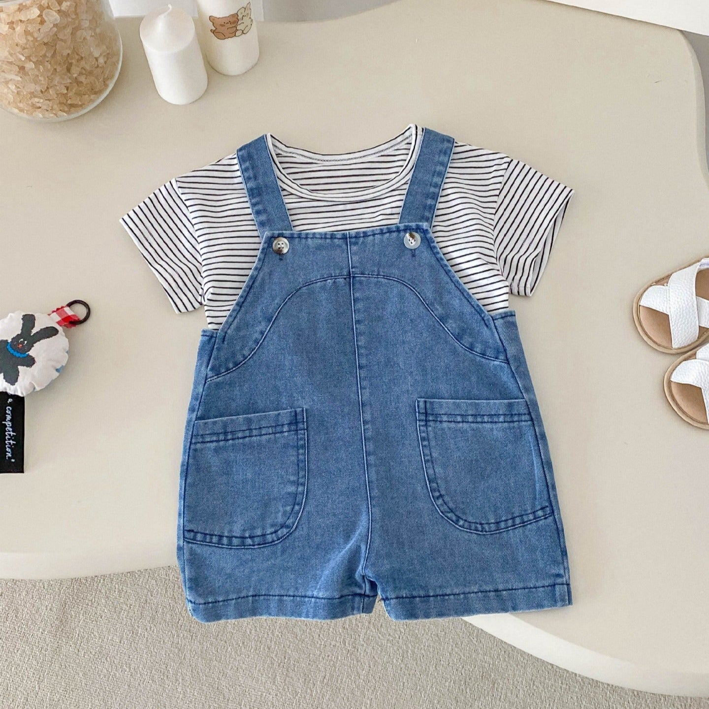 【BABY】夏のボーダーデニムセットアップ