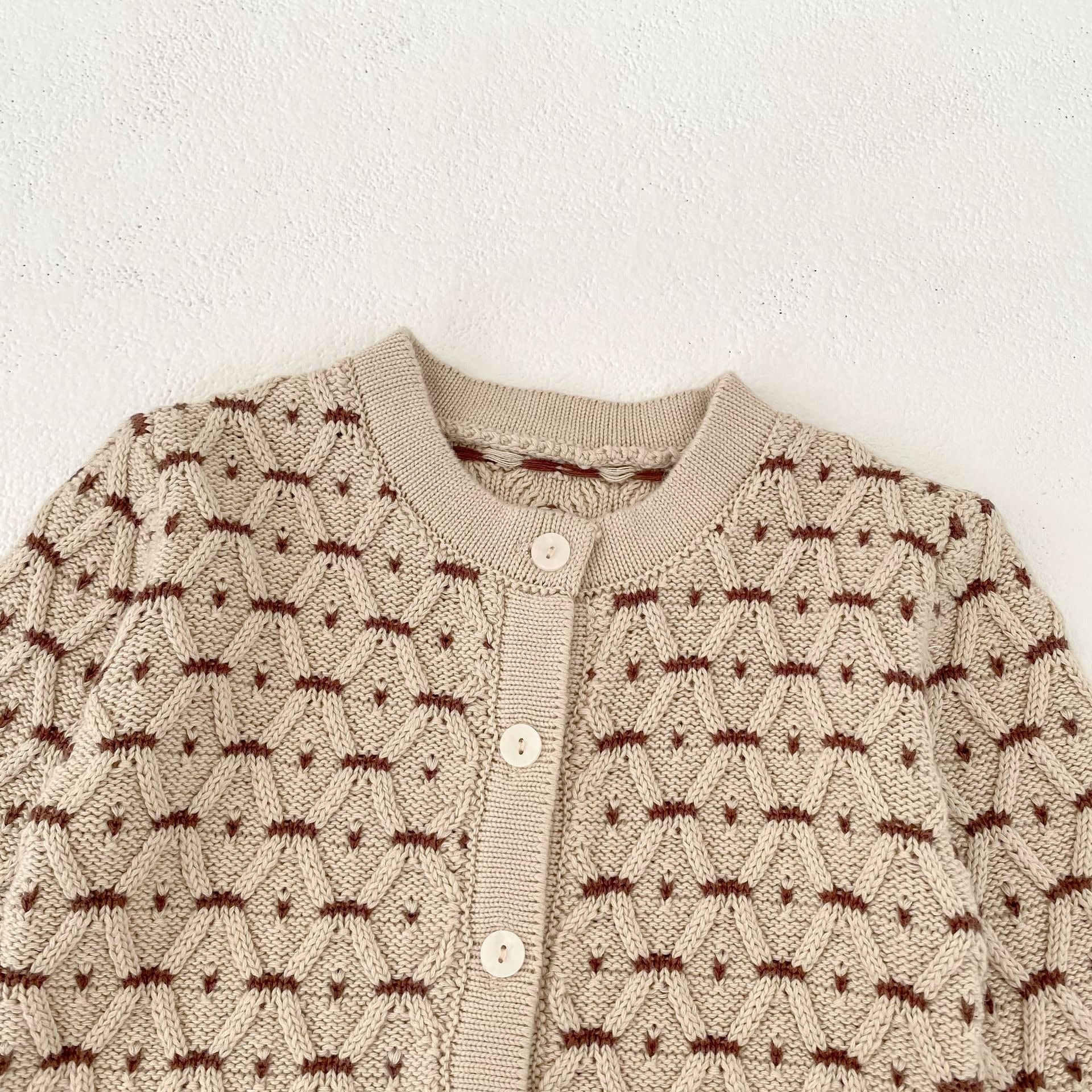 【BABY】ナチュラルニットカーディガン/サロペット