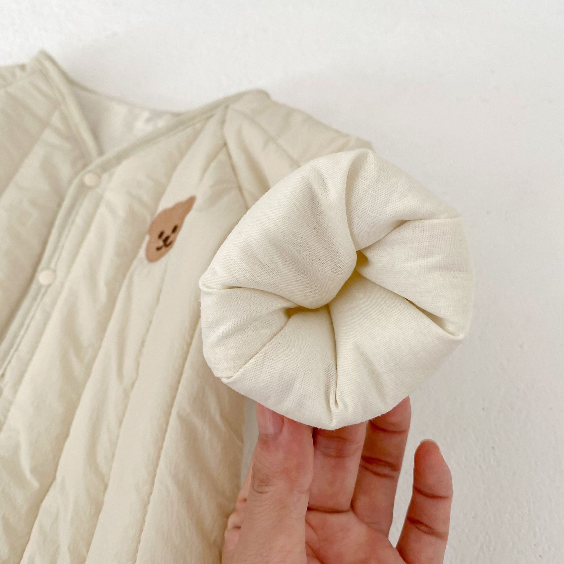 【BABY】くまさんキルティングカバオール（66〜90cm）