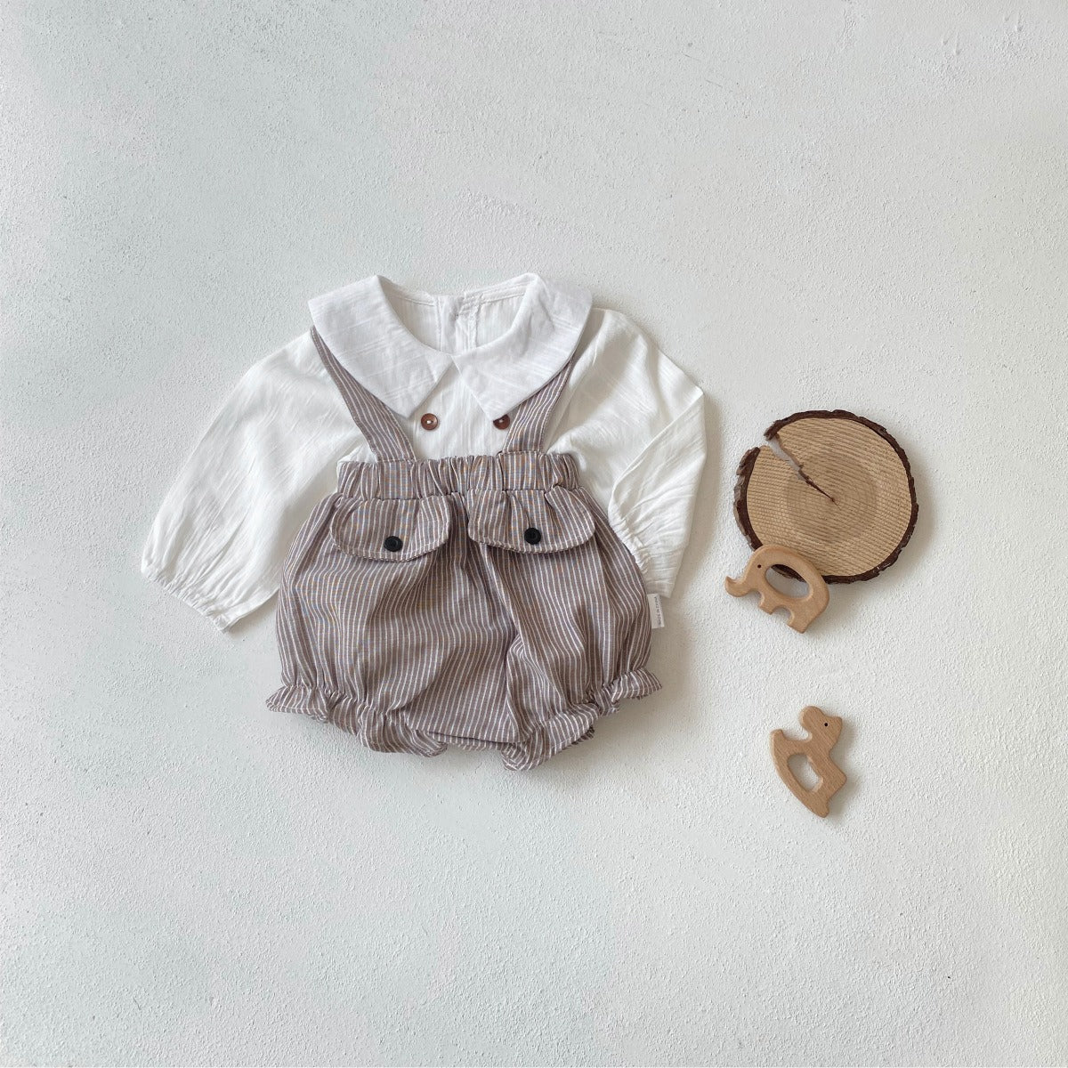 【BABY】フロントボタンふんわりブラウス