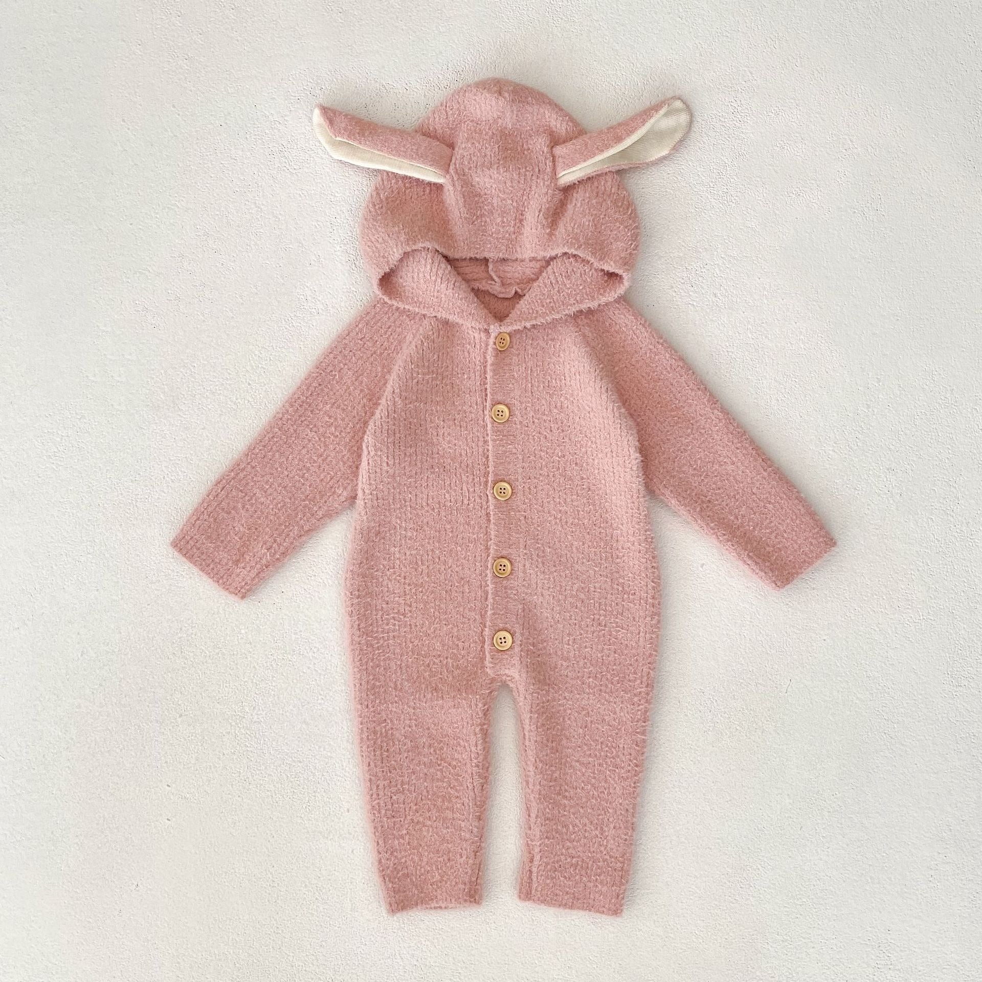 【BABY】もこもこうさぎロンパース