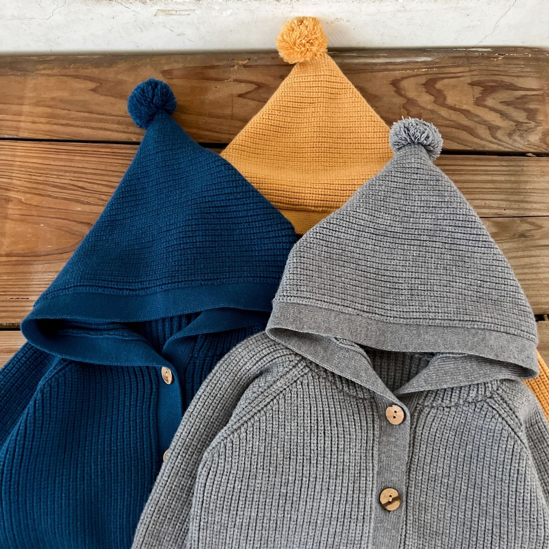 【BABY】ぽんぽんニットフーディー