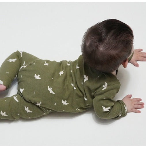 【BABY】3色・2柄の長袖ロンパース＆レギンス！秋の先取り