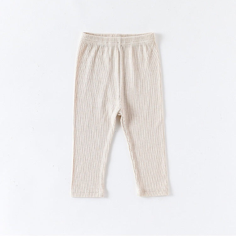 【BABY】ナチュラルボダンロンパース＆レギンスセット