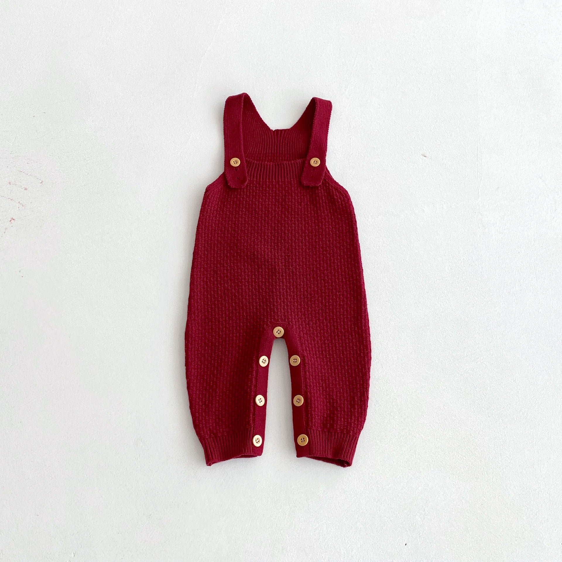 【BABY】シンプルニットサロペット（薄手）