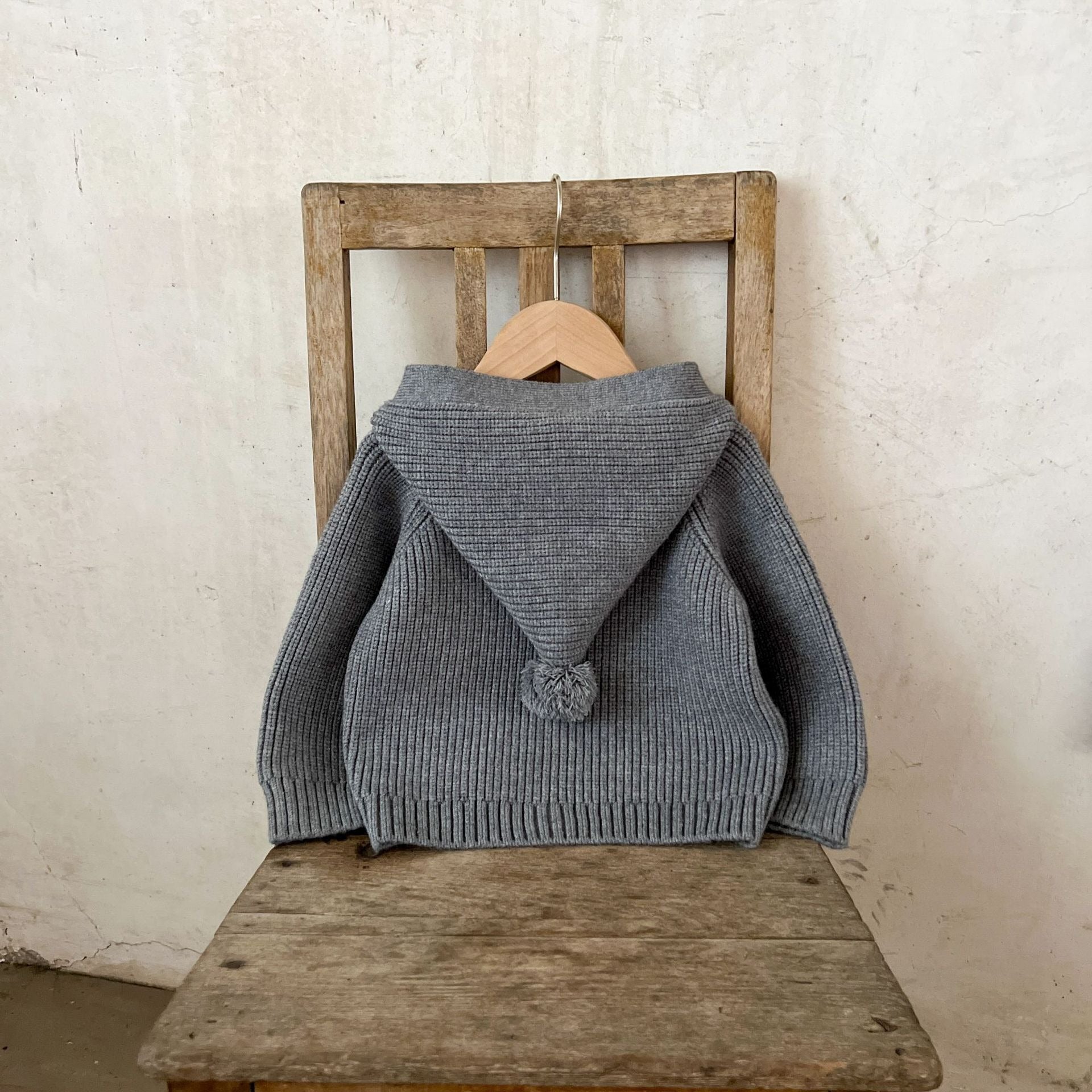 【BABY】ぽんぽんニットフーディー