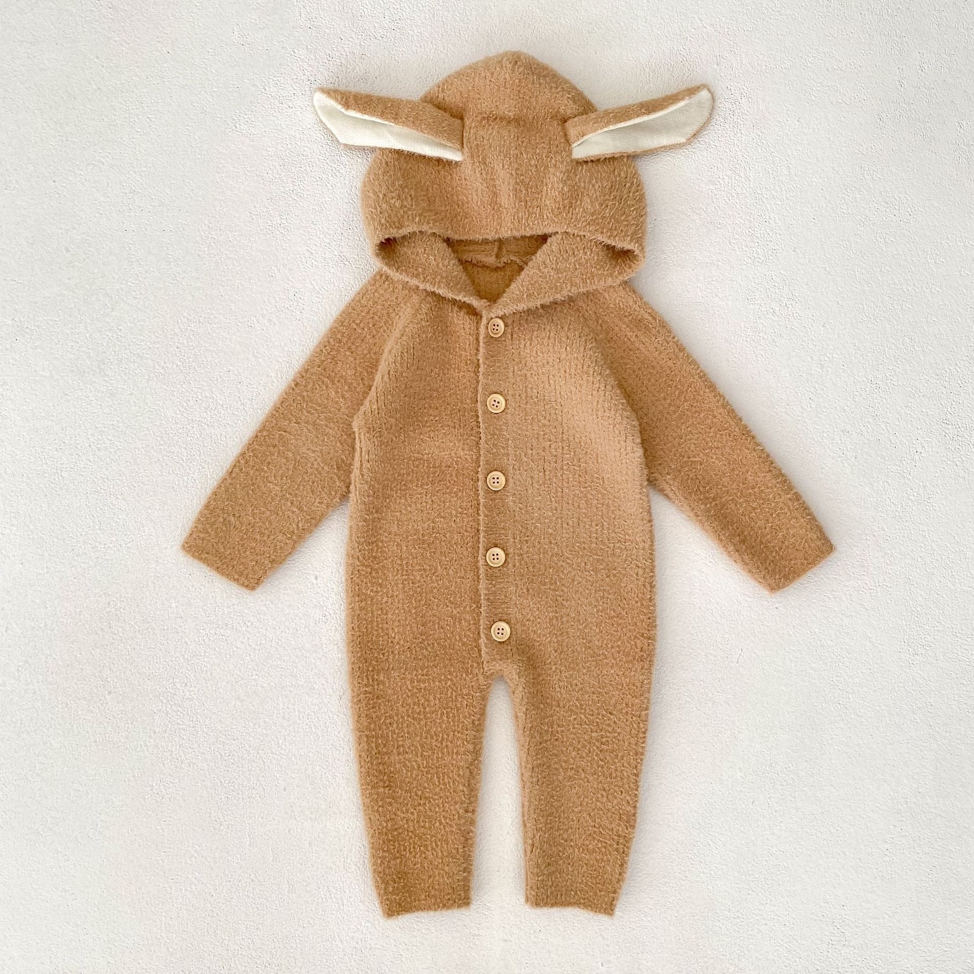 【BABY】もこもこうさぎロンパース