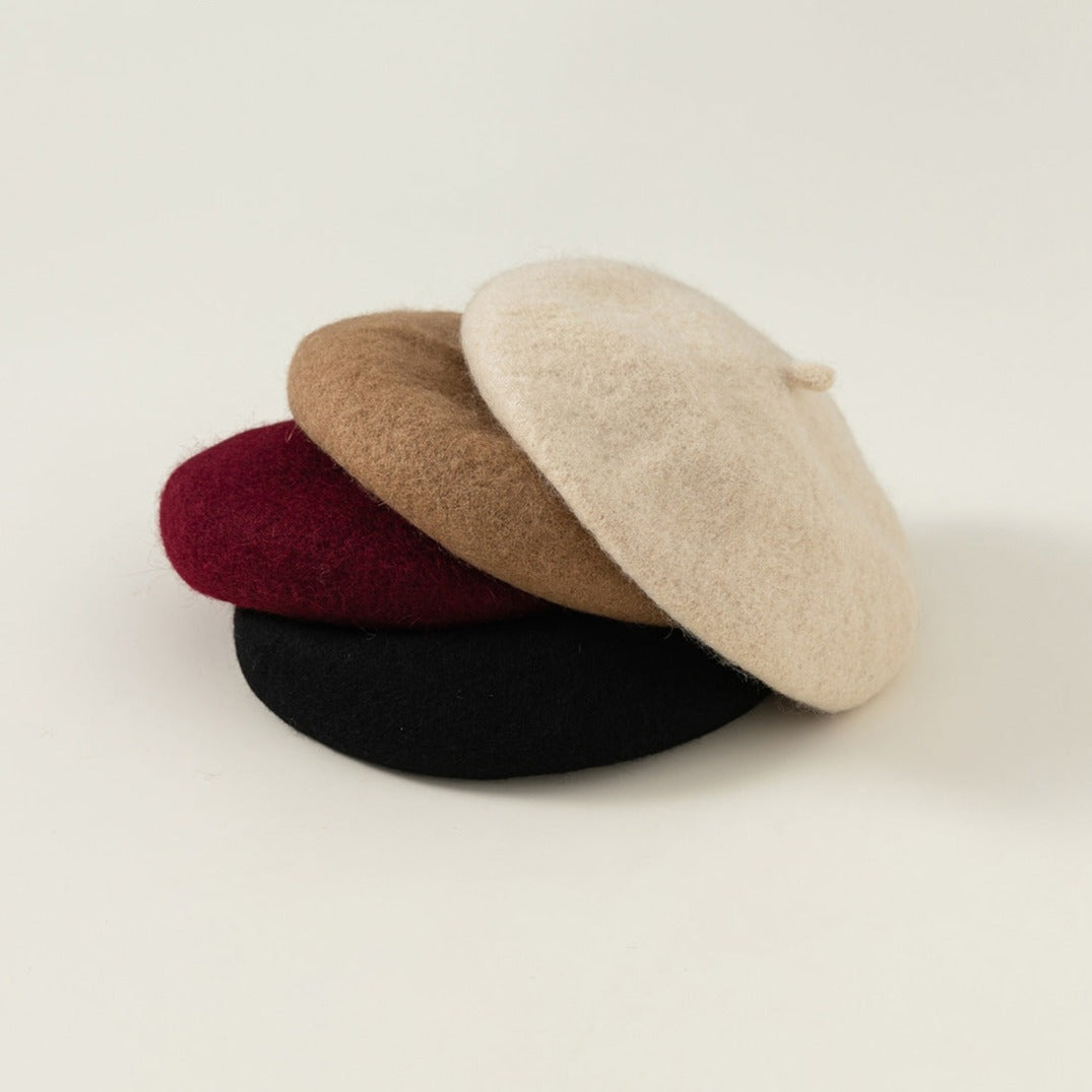 【帽子】レトロフェルトベレー帽(4color) CawaKomostore
