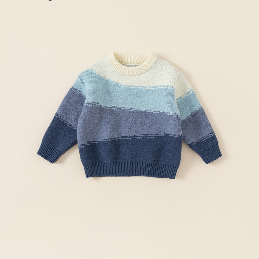 【BABY】三色グラデーションニットトップス CawaKomostore
