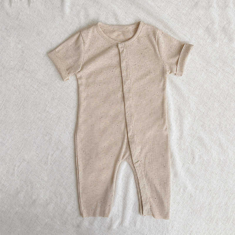 【BABY】うさ耳帽子 & ナチュラルロンパース 2ピース(半袖) CawaKomostore