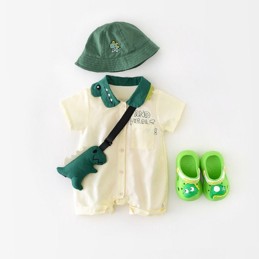 【BABY】IM 恐竜ロンパース＋バッグ CawaKomostore