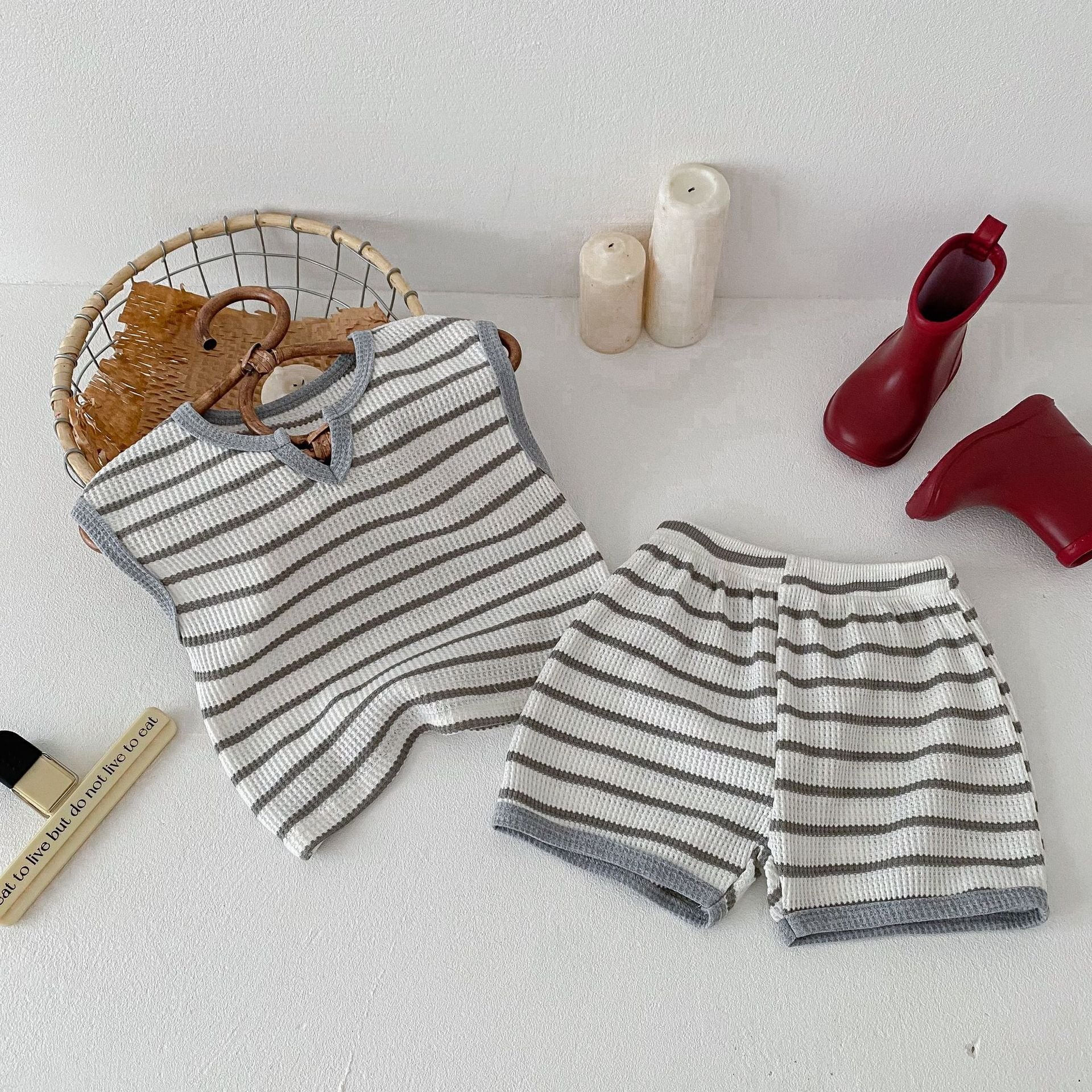 【BABY】ボーダータンクトップ セットアップ CawaKomostore