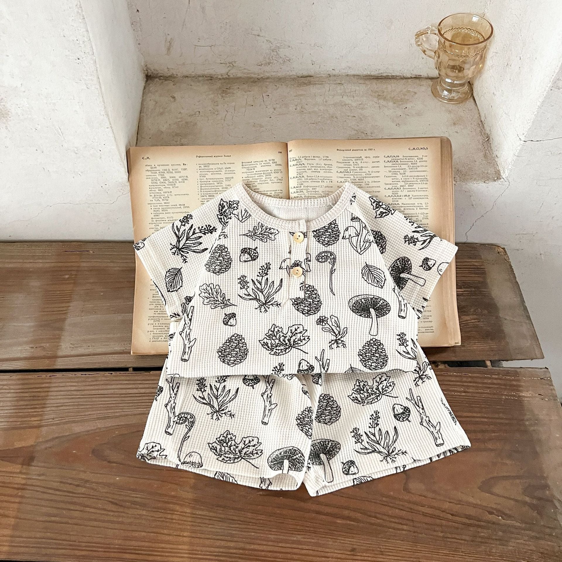 【BABY】 ワッフル半袖セットアップ （4style） CawaKomostore