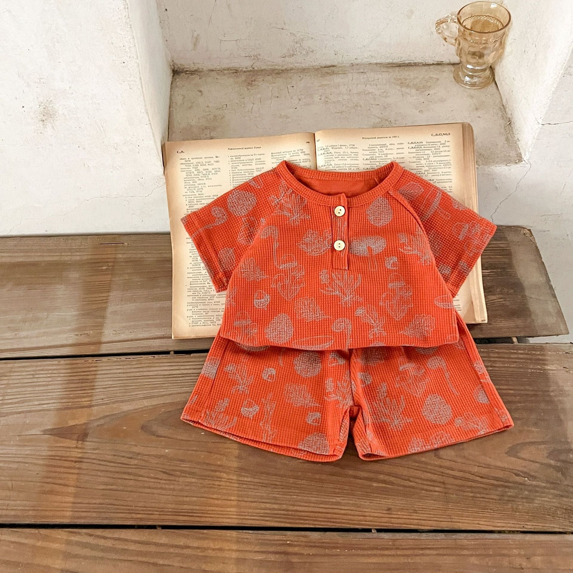 【BABY】 ワッフル半袖セットアップ （4style） CawaKomostore