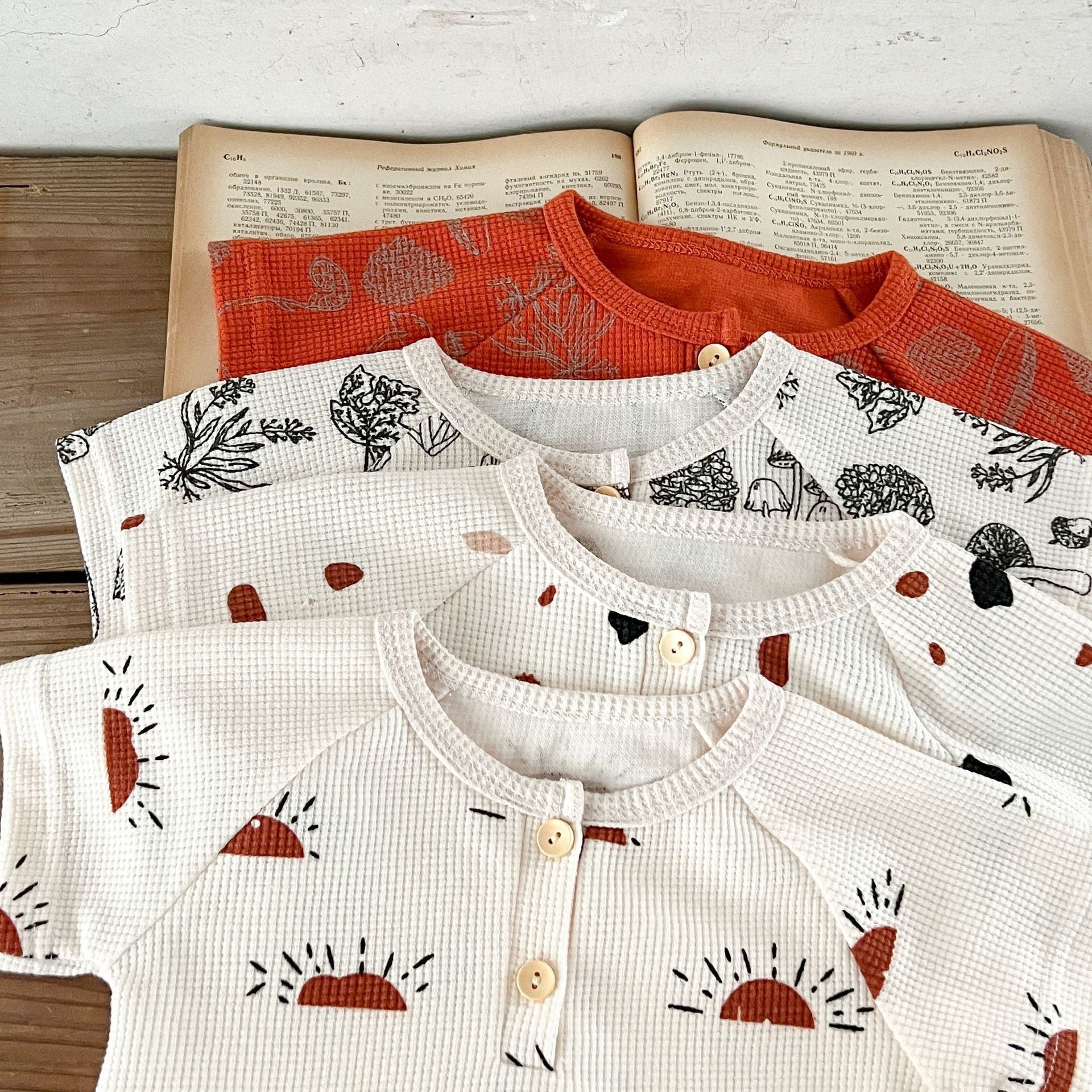 【BABY】 ワッフル半袖セットアップ （4style） CawaKomostore