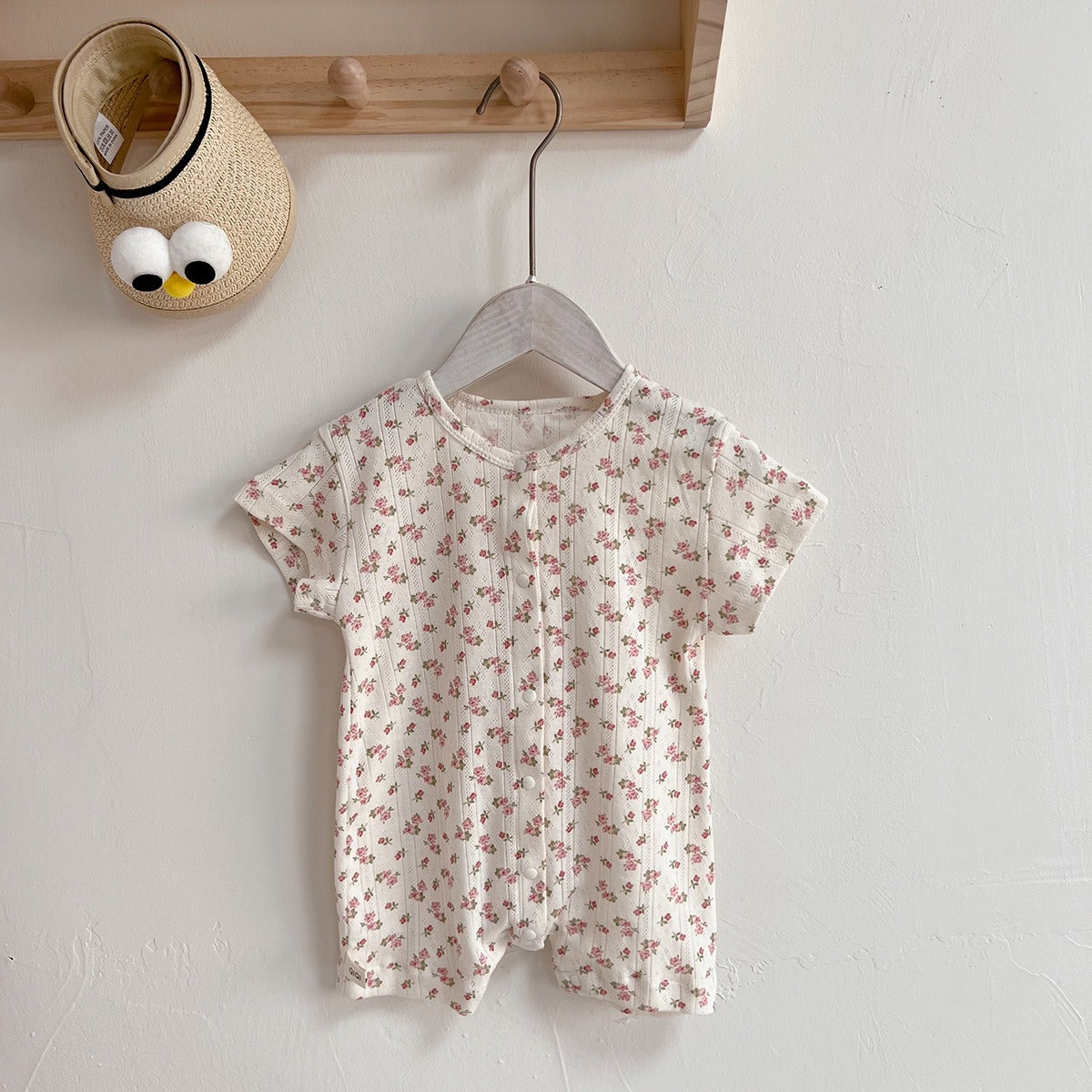 【BABY】総柄デザイン 肌着ロンパース 3style CawaKomostore