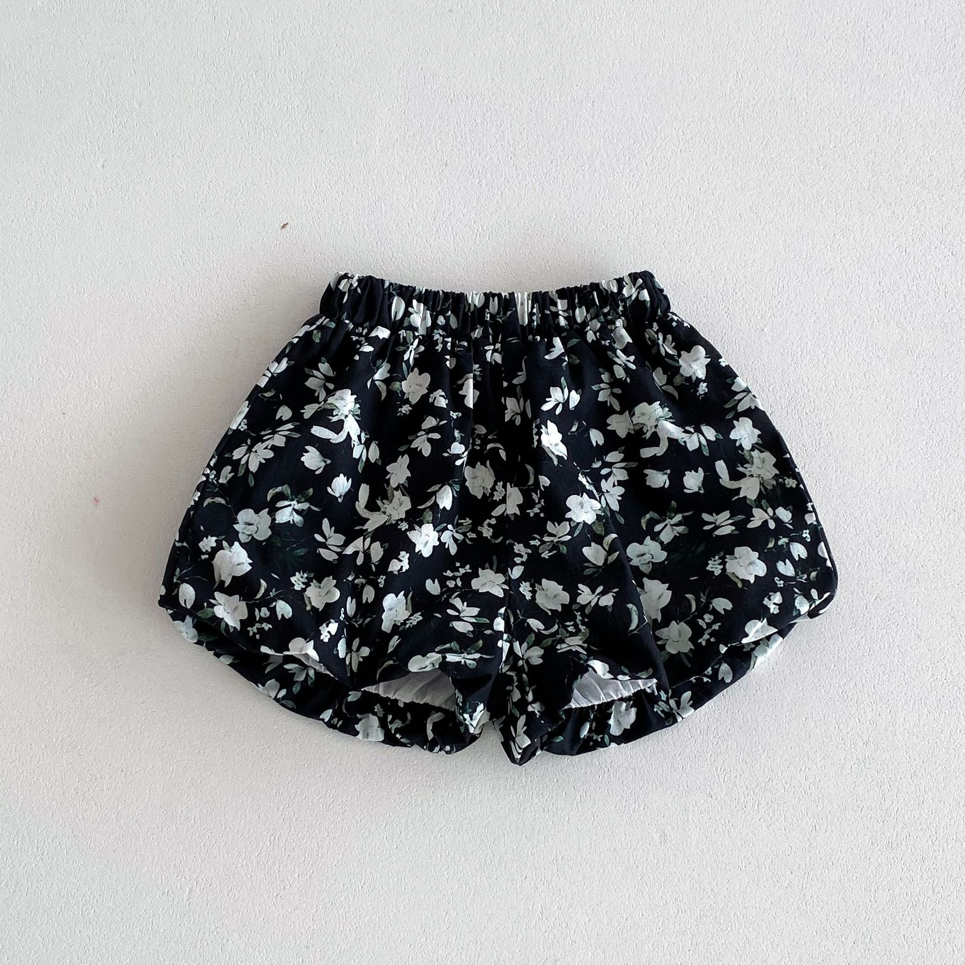 【BABY】花柄モノクロ ブラック / ロンパース / ブラウス CawaKomostore