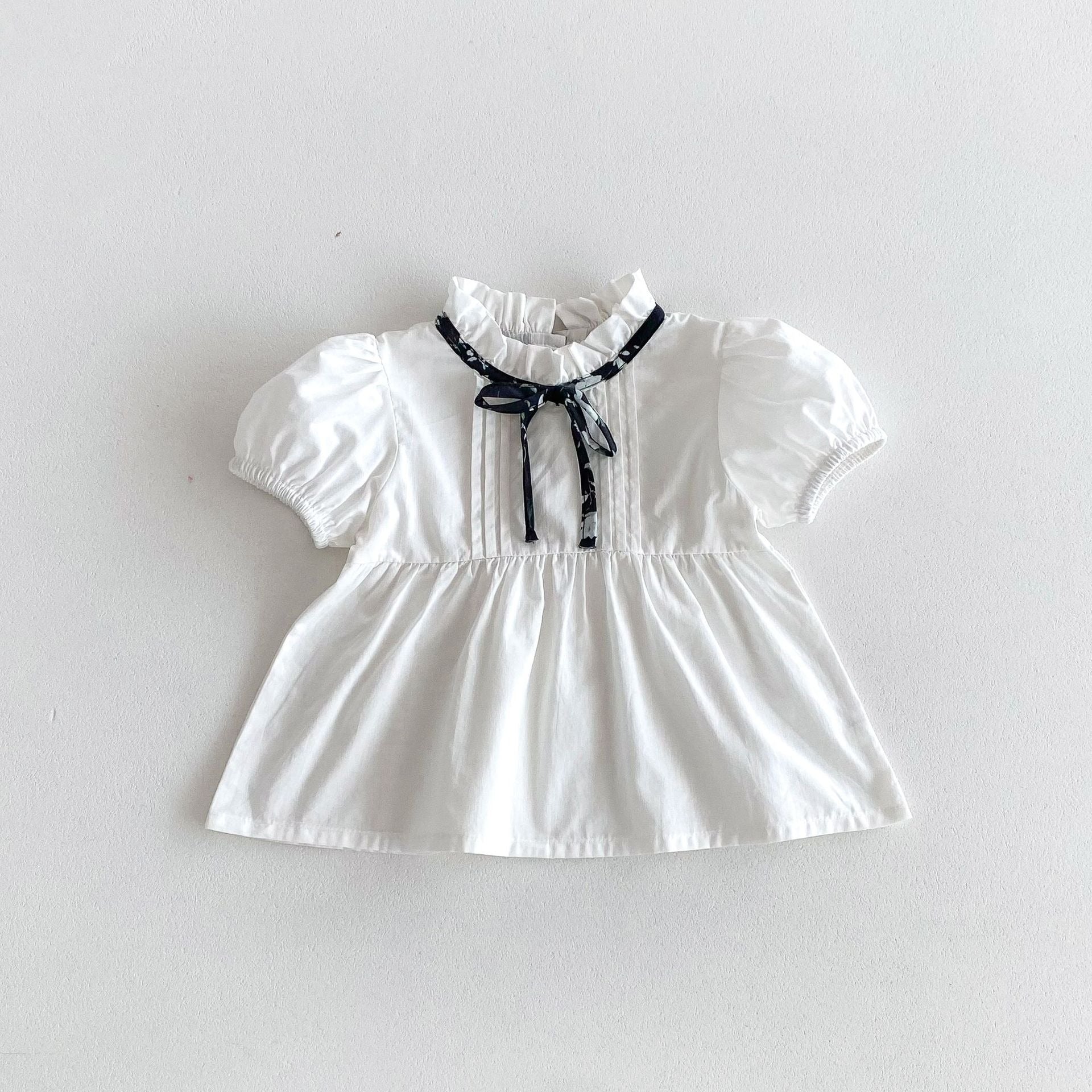【BABY】花柄モノクロ ブラック / ロンパース / ブラウス CawaKomostore