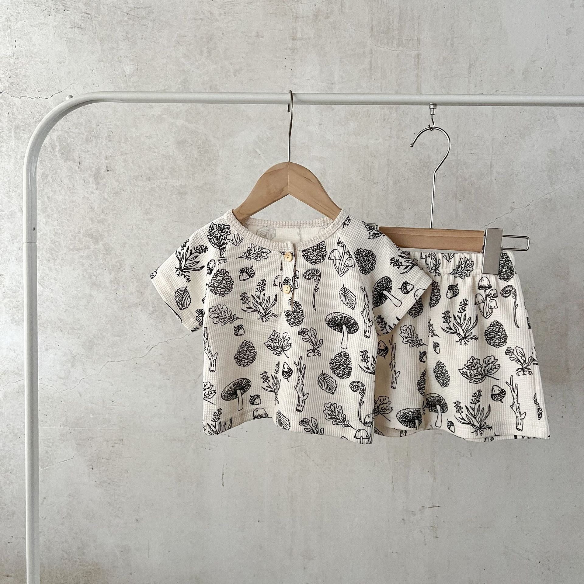 【BABY】 ワッフル半袖セットアップ （4style） CawaKomostore