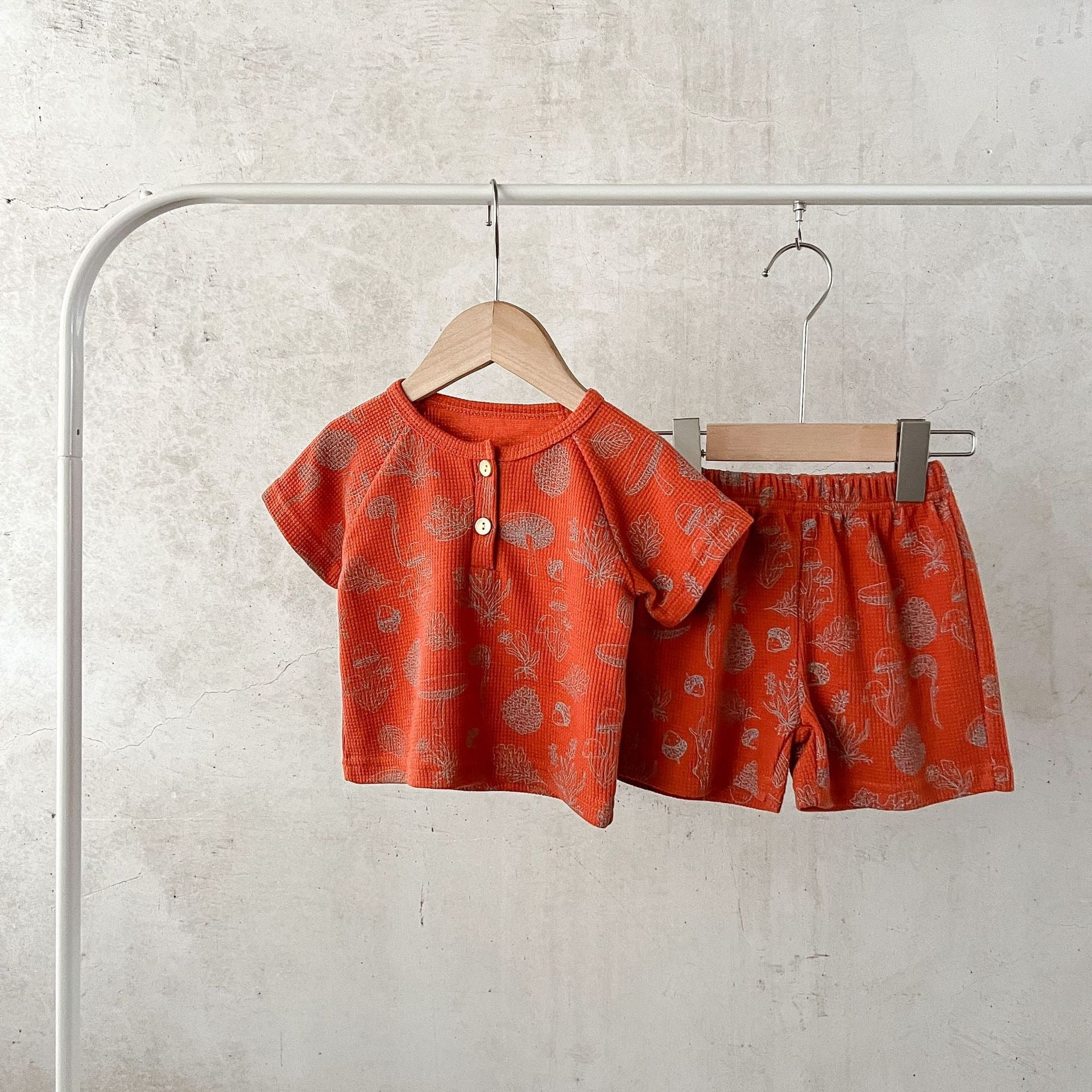 【BABY】 ワッフル半袖セットアップ （4style） CawaKomostore