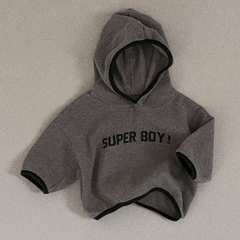 【BABY】SUPER BOYロゴワッフルパーカー CawaKomostore