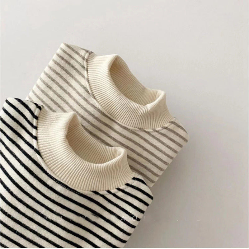 【BABY】モックネックボーダースウェット CawaKomostore