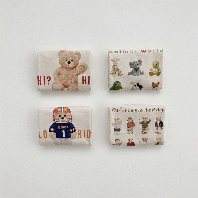 【BABY】くま柄＆動物総柄のプリントTシャツ CawaKomostore
