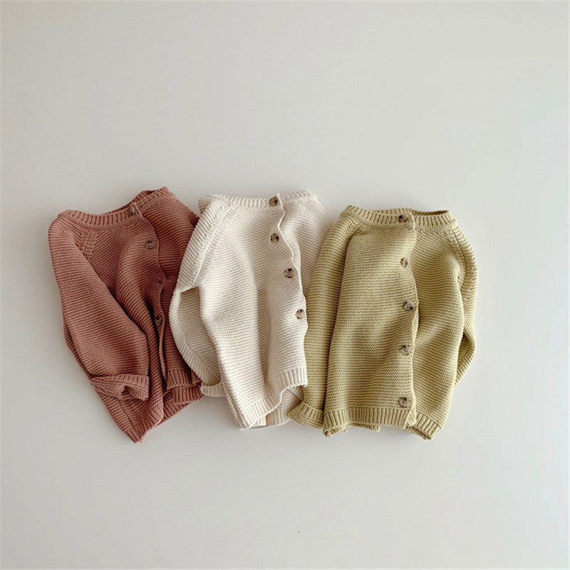 【GIRL・BOY】ワッフルニットカーディガン CawaKomostore