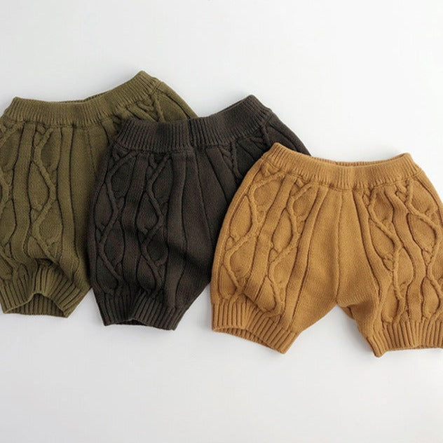 【GIRL・BOY】ケーブル編みニットパンツ CawaKomostore