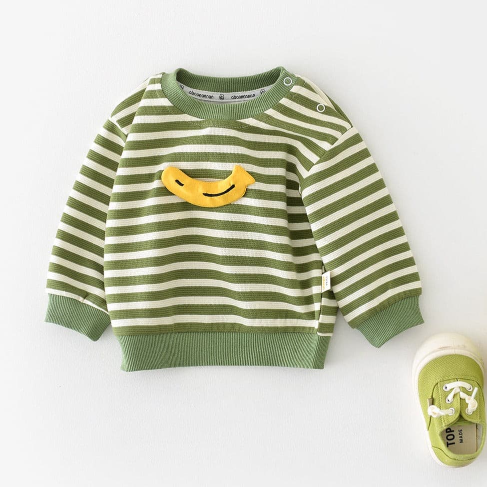 【BABY】グリーンボーダートレーナー CawaKomostore