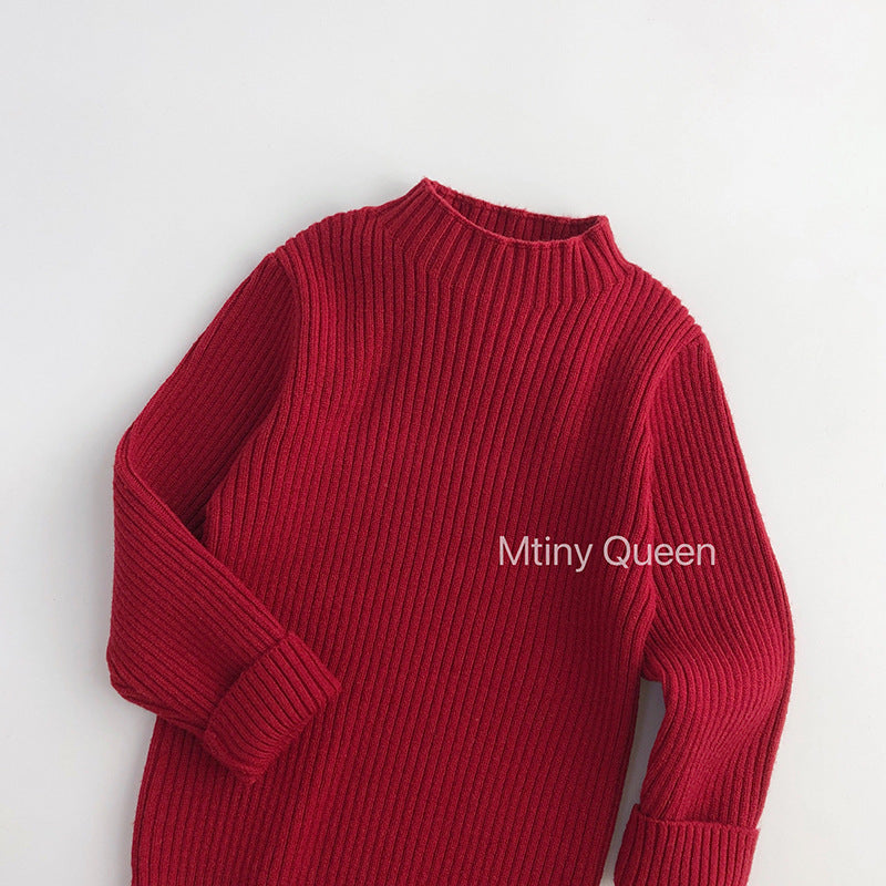【GIRL・BOY】レッドリブカットソー CawaKomostore