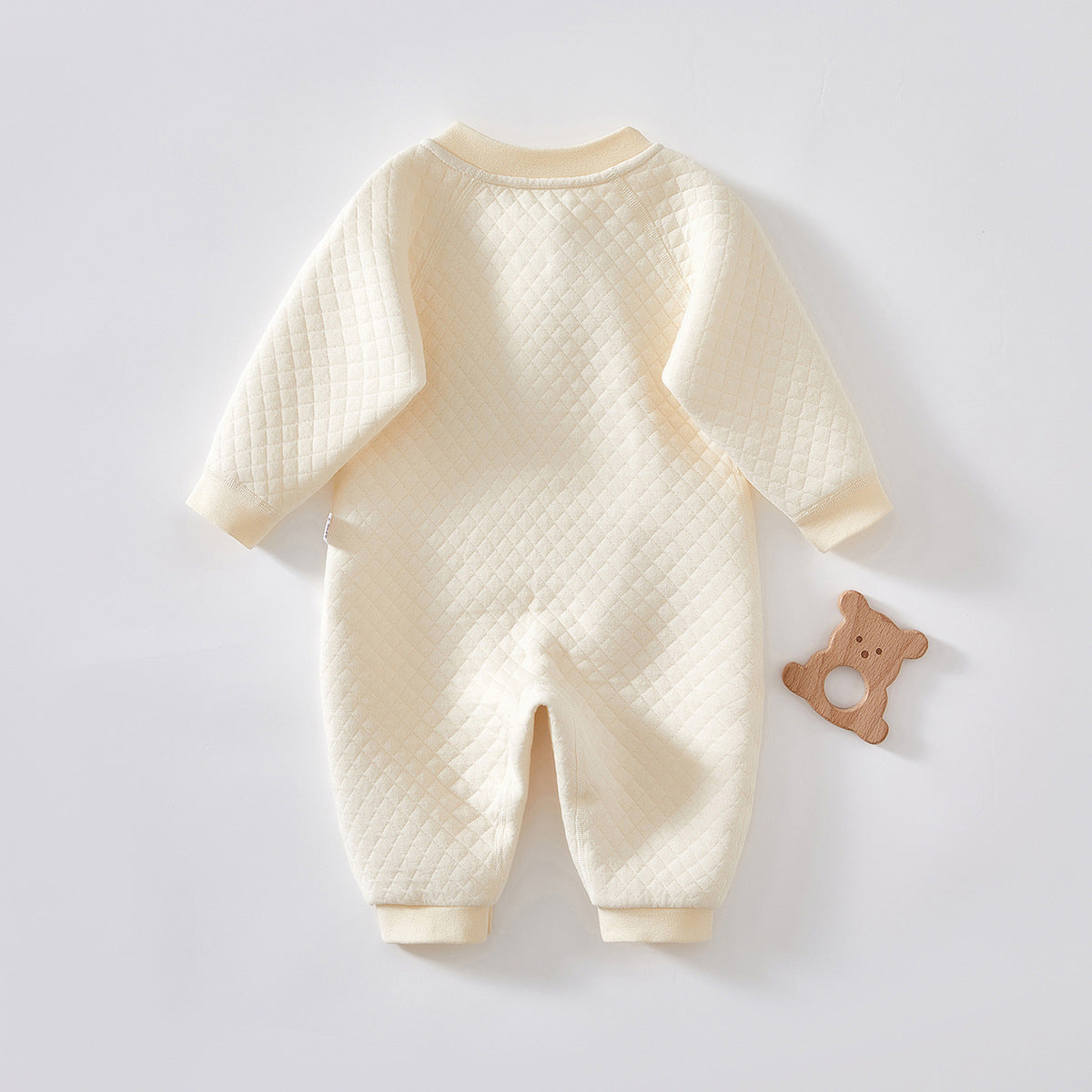 【BABY】くまさんワッペンパイピングカバーオール CawaKomostore