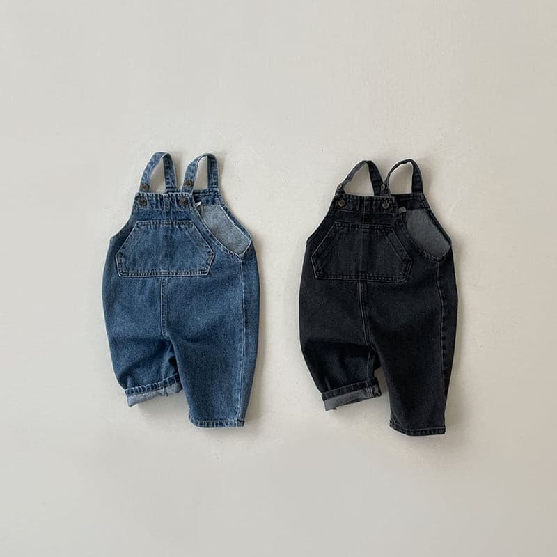【BABY】バックデザインデニムサロペット CawaKomostore
