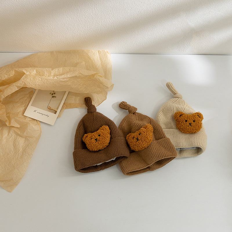 【帽子】モコモコくまニット帽子 CawaKomostore