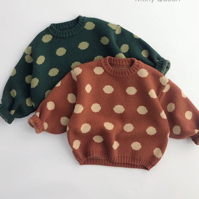 【GIRL・BOY】ポルカドットセーター CawaKomostore