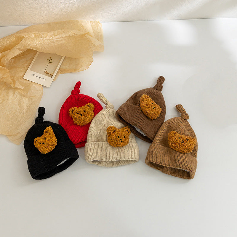 【帽子】モコモコくまニット帽子 CawaKomostore